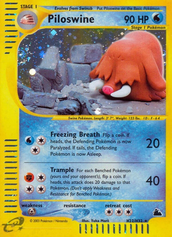 Image for Piloswine (H22) (H22/H32) (Skyridge) - Pokemon