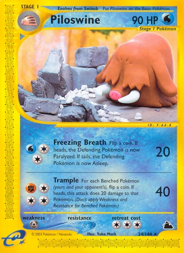 Image for Piloswine (24) (024/144) (Skyridge) - Pokemon