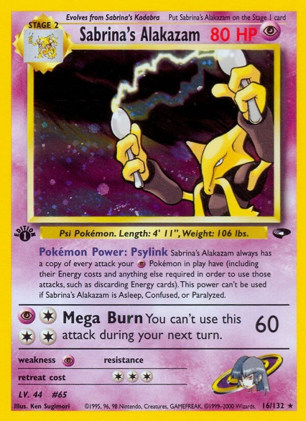Image for Sabrina's Alakazam (016/132) (Gym Challenge) - Pokemon