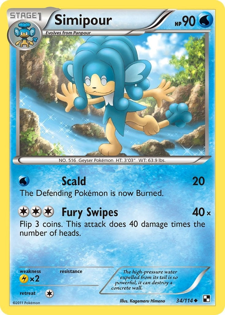 Image for Simipour (34/114) (Black and White) - Pokemon