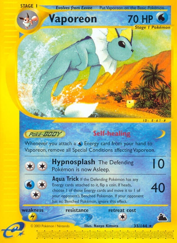 Image for Vaporeon (033/144) (Skyridge) - Pokemon