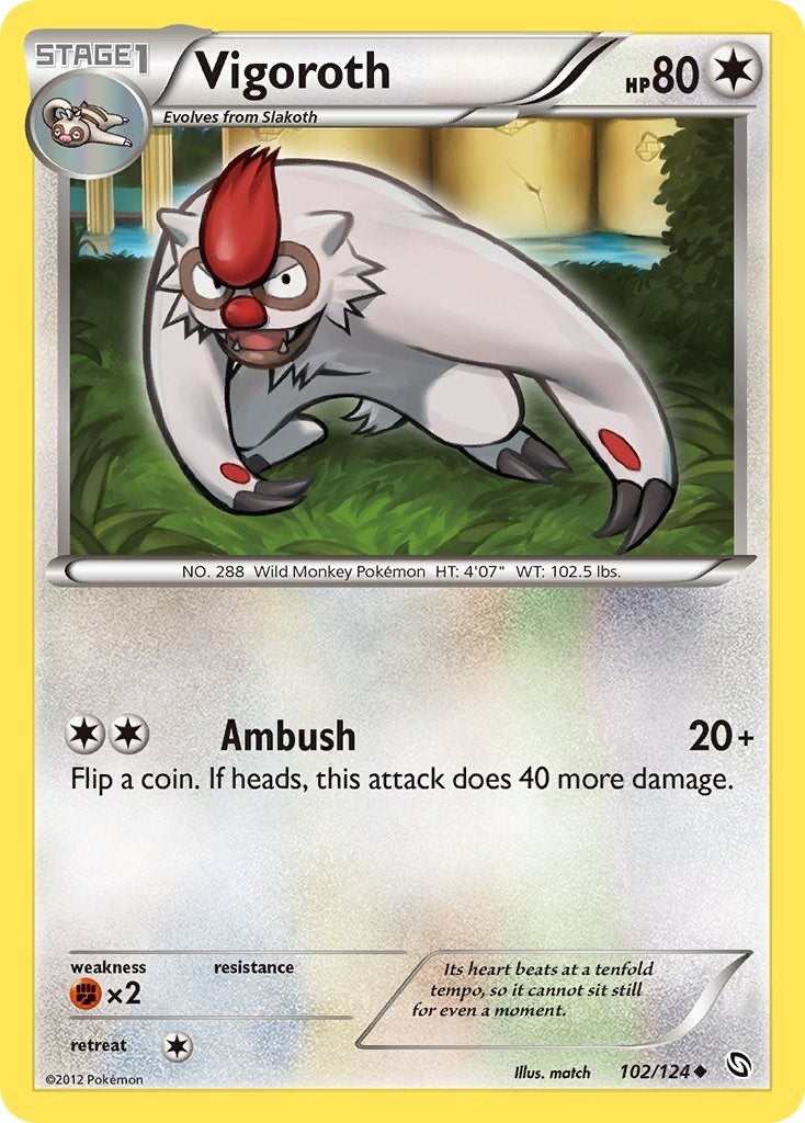 Image for Vigoroth (102/124) (Dragons Exalted) - Pokemon