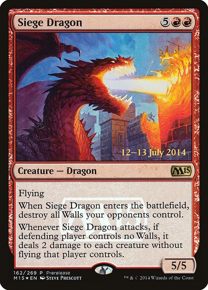 Image for Siege Dragon (162) (Prerelease Cards) - Magic: The Gathering