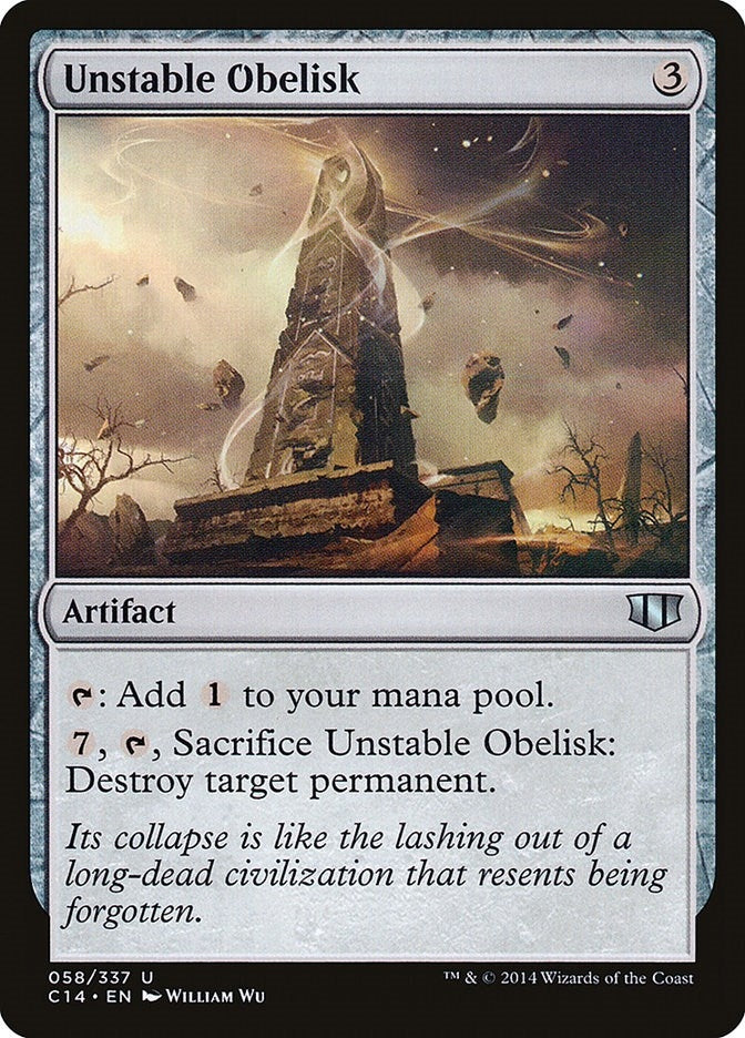 Image for Unstable Obelisk (58) (Commander 2014) - Magic: The Gathering
