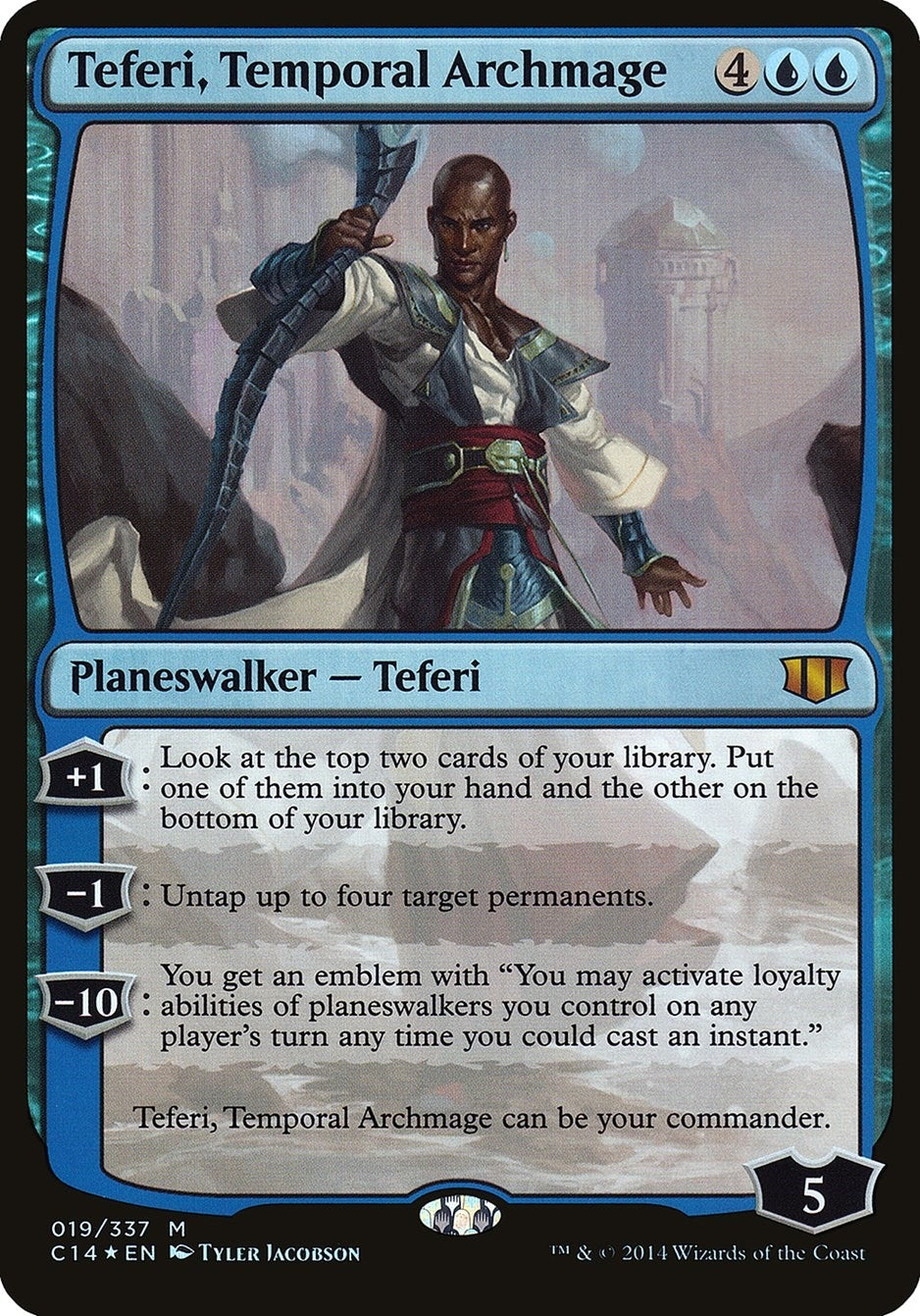 Image for Teferi, Temporal Archmage (Commander 2014) (19) (Oversize Cards) - Magic: The Gathering
