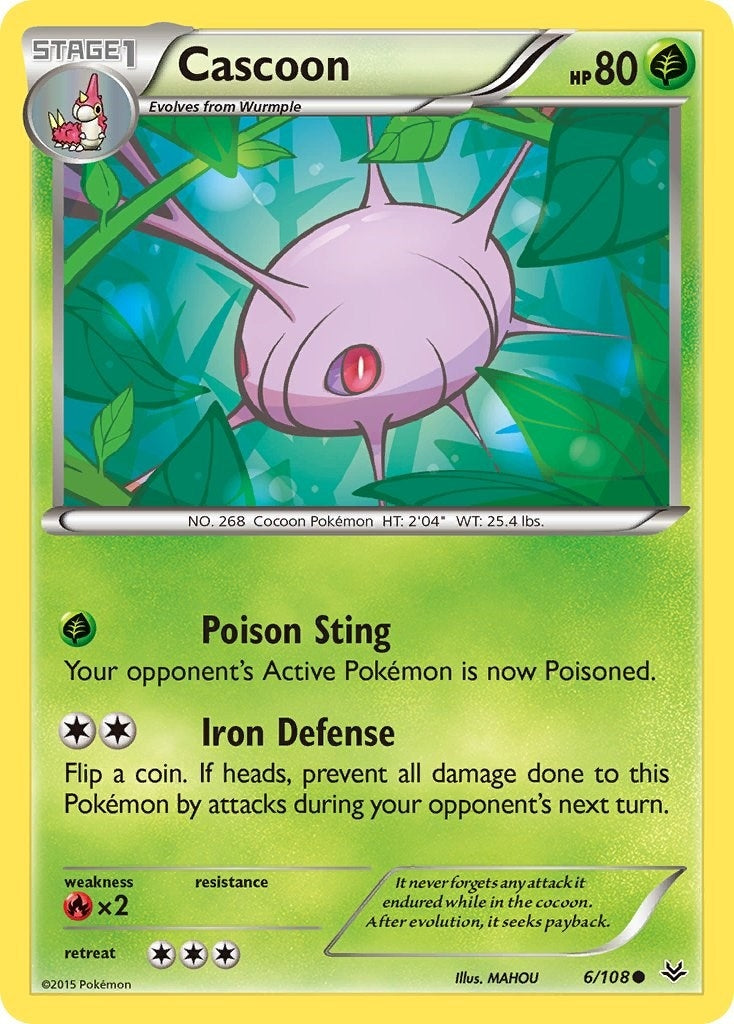 Image for Cascoon (6/108) (XY - Roaring Skies) - Pokemon