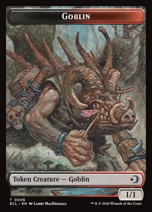 Treefolk // Goblin Double-Sided Token (3 // 6) (Lorwyn Eclipsed)