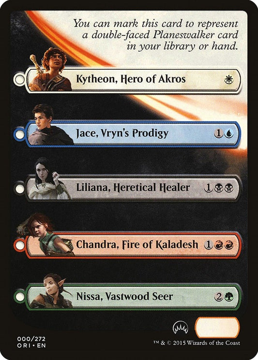 Image for Checklist Card - Magic Origins (Planeswalker) (0) (Magic Origins) - Magic: The Gathering