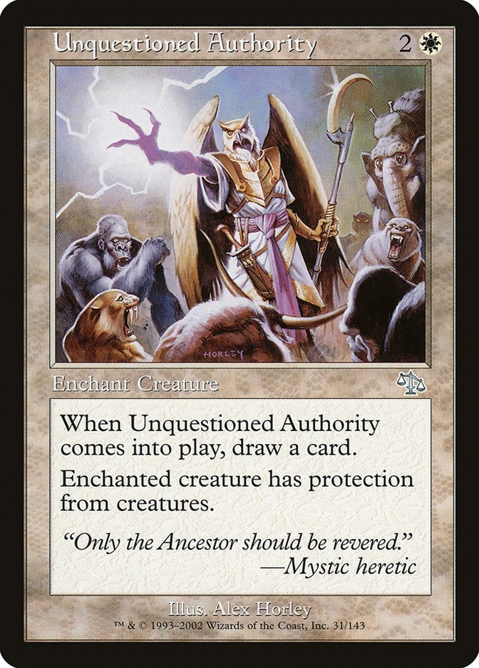 Image for Unquestioned Authority (31) (Judgment) - Magic: The Gathering