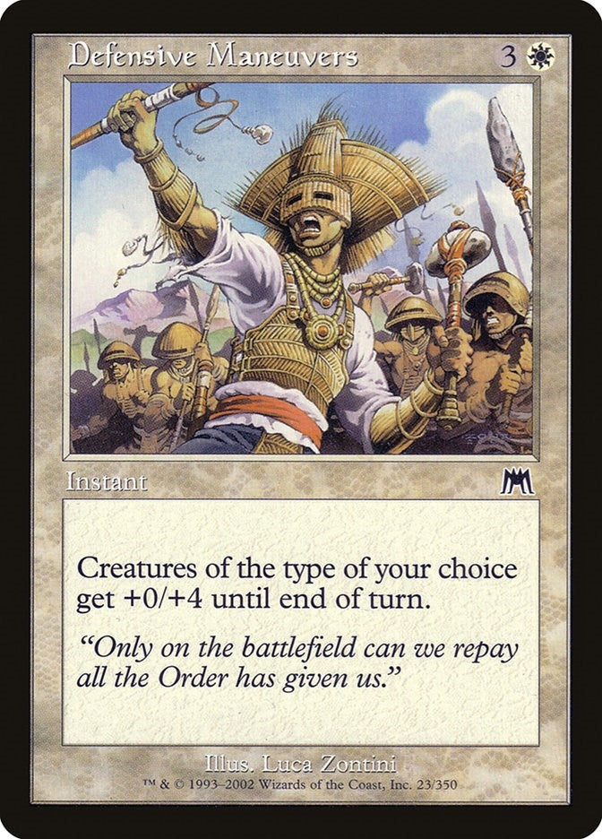 Image for Defensive Maneuvers (23) (Onslaught) - Magic: The Gathering