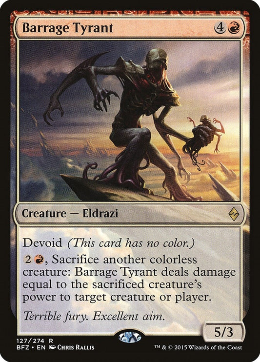 Image for Barrage Tyrant (127) (Battle for Zendikar) - Magic: The Gathering