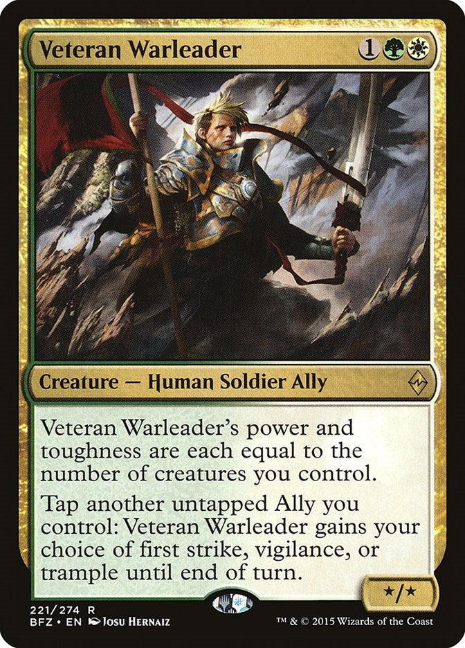 Image for Veteran Warleader (221) (Battle for Zendikar) - Magic: The Gathering