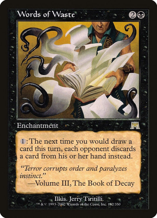 Image for Words of Waste (182) (Onslaught) - Magic: The Gathering