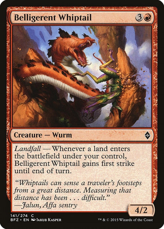 Image for Belligerent Whiptail (141) (Battle for Zendikar) - Magic: The Gathering