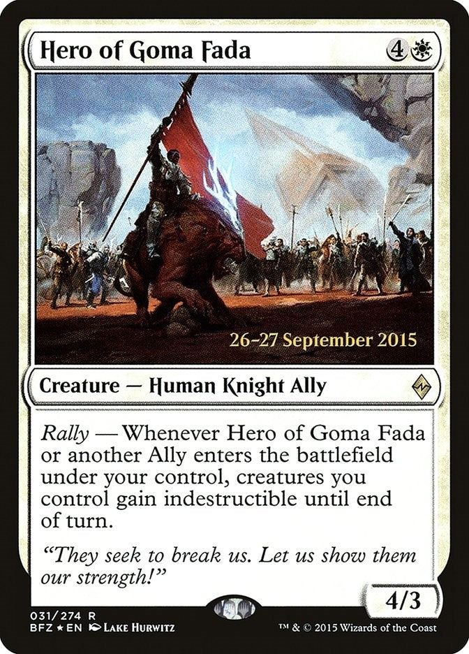 Image for Hero of Goma Fada (31) (Prerelease Cards) - Magic: The Gathering