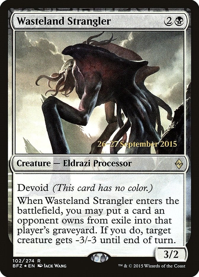 Image for Wasteland Strangler (102) (Prerelease Cards) - Magic: The Gathering