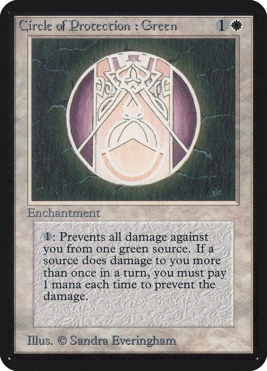 Image for Circle of Protection: Green (Alpha Edition) - Magic: The Gathering