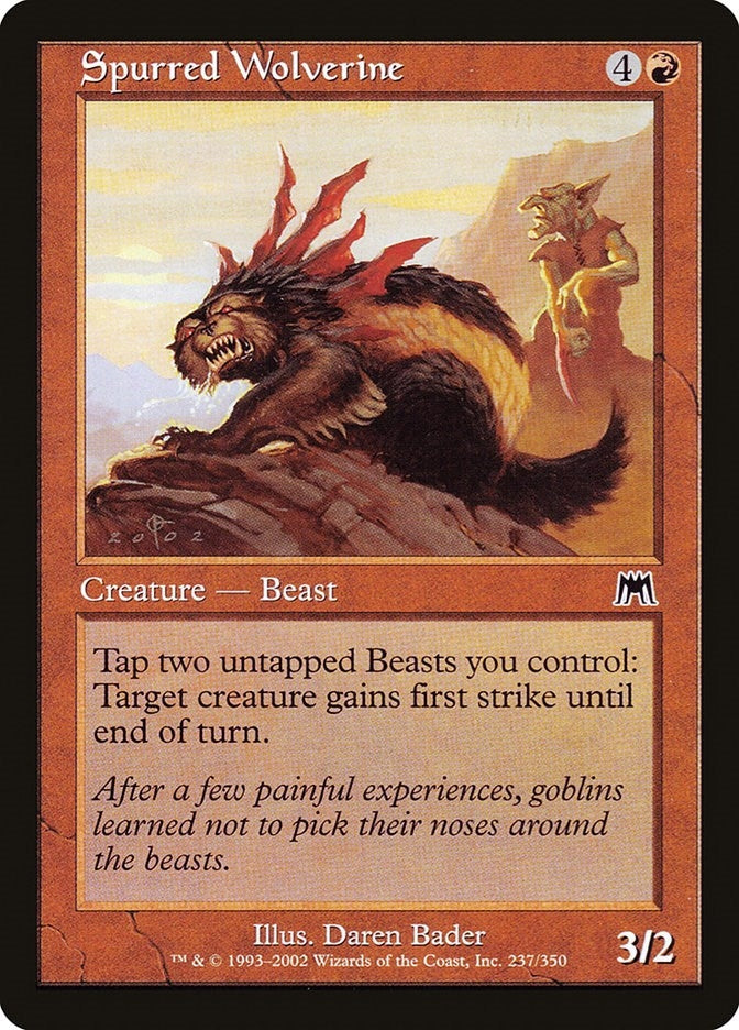Image for Spurred Wolverine (237) (Onslaught) - Magic: The Gathering