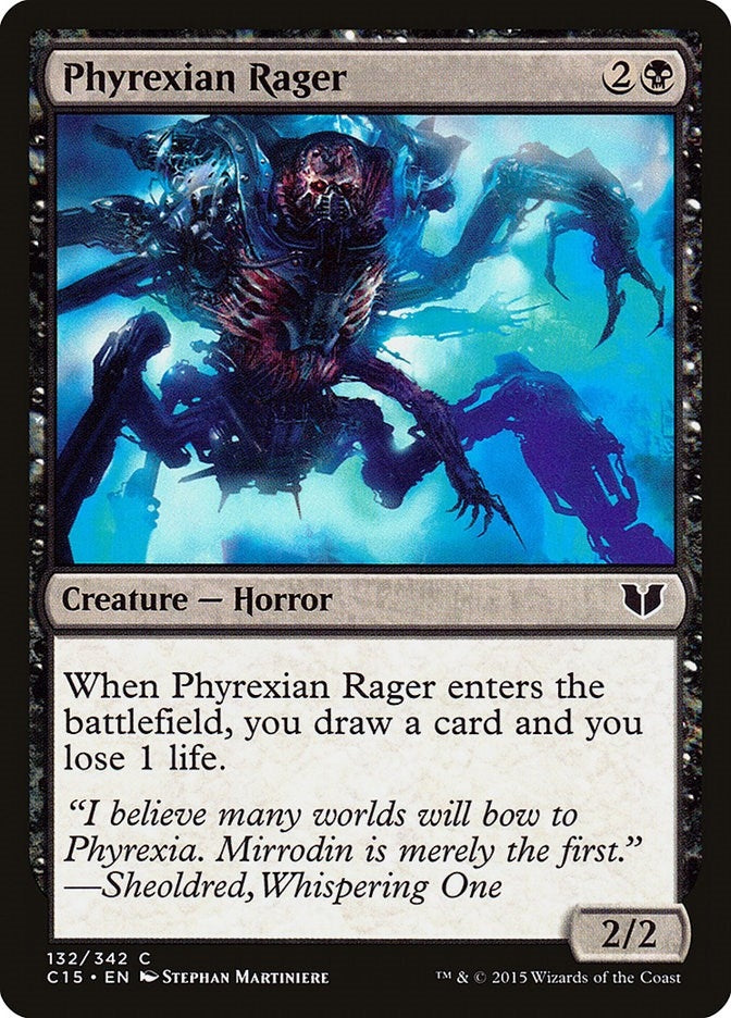 Image for Phyrexian Rager (132) (Commander 2015) - Magic: The Gathering