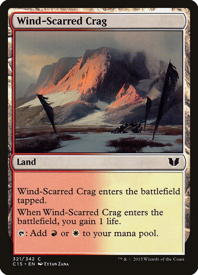 Image for Wind-Scarred Crag (321) (Commander 2015) - Magic: The Gathering