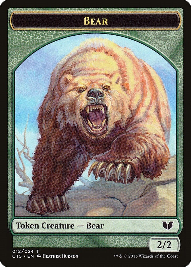Image for Bear // Spider Double-Sided Token (12 // 18) (Commander 2015) - Magic: The Gathering