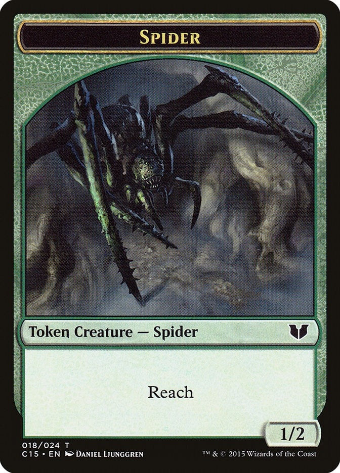 Image for Spider // Dragon Double-Sided Token (18 // 9) (Commander 2015) - Magic: The Gathering