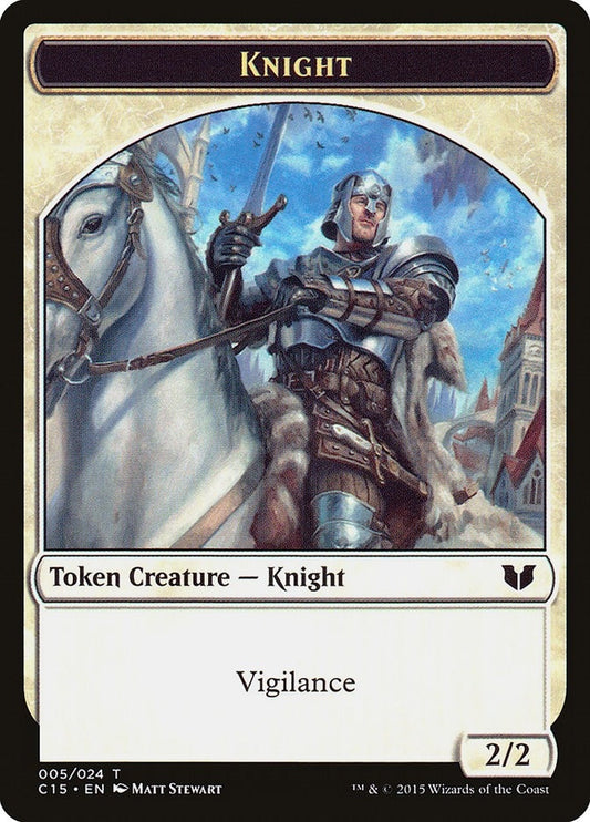 Image for Knight (005) // Spirit (023) Double-Sided Token (5 // 23) (Commander 2015) - Magic: The Gathering