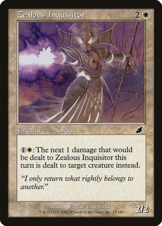 Image for Zealous Inquisitor (27) (Scourge) - Magic: The Gathering