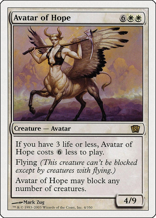 Image for Avatar of Hope (4) (8th Edition) - Magic: The Gathering