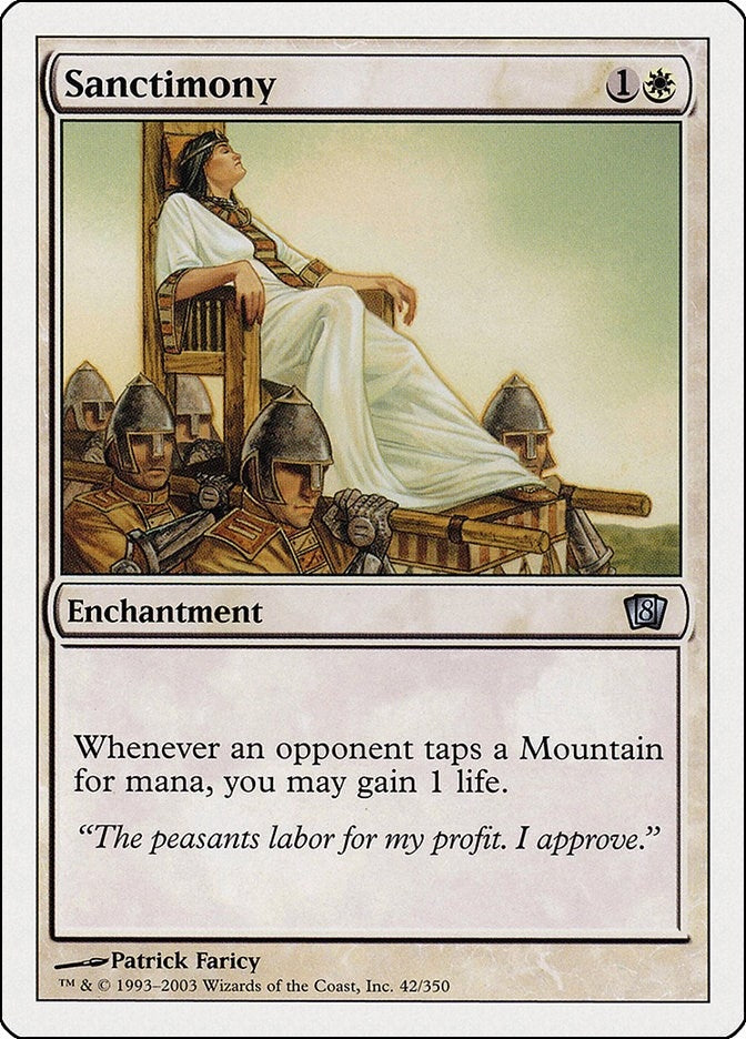 Image for Sanctimony (42) (8th Edition) - Magic: The Gathering