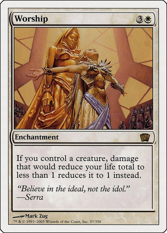 Image for Worship (57) (8th Edition) - Magic: The Gathering