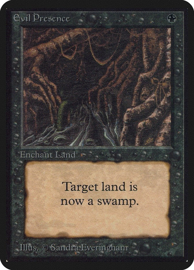 Image for Evil Presence (Alpha Edition) - Magic: The Gathering