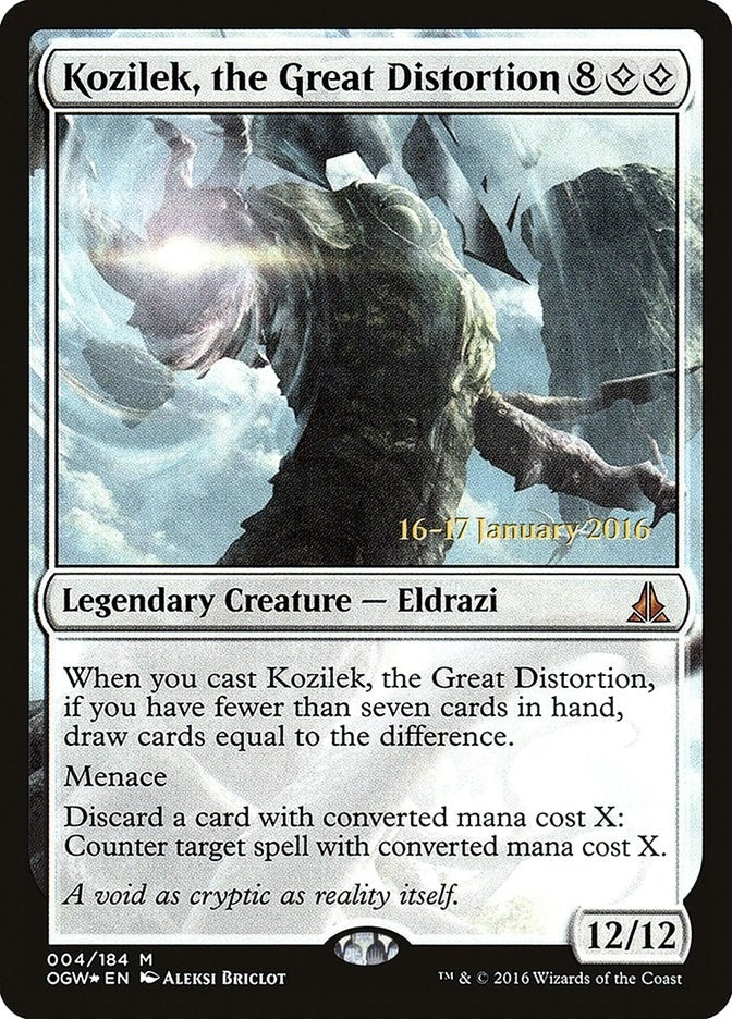Image for Kozilek, the Great Distortion (4) (Prerelease Cards) - Magic: The Gathering