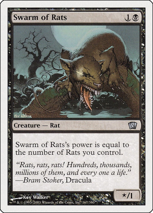 Image for Swarm of Rats (167) (8th Edition) - Magic: The Gathering