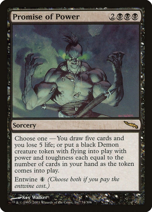 Image for Promise of Power (74) (Mirrodin) - Magic: The Gathering