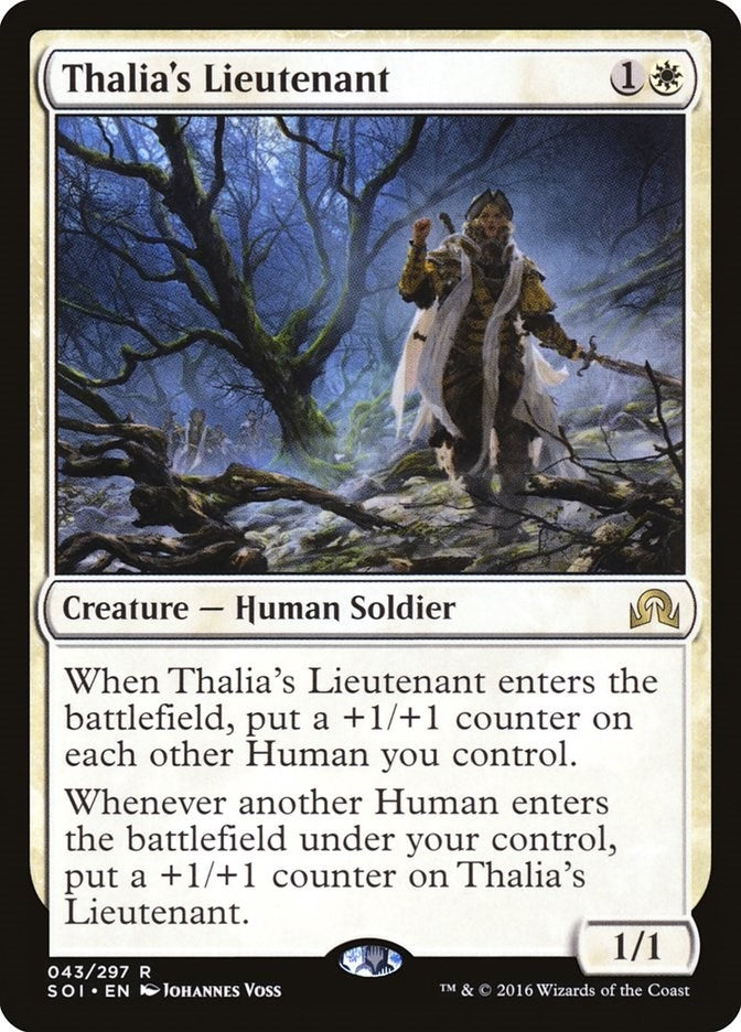 Image for Thalia's Lieutenant (43) (Shadows over Innistrad) - Magic: The Gathering