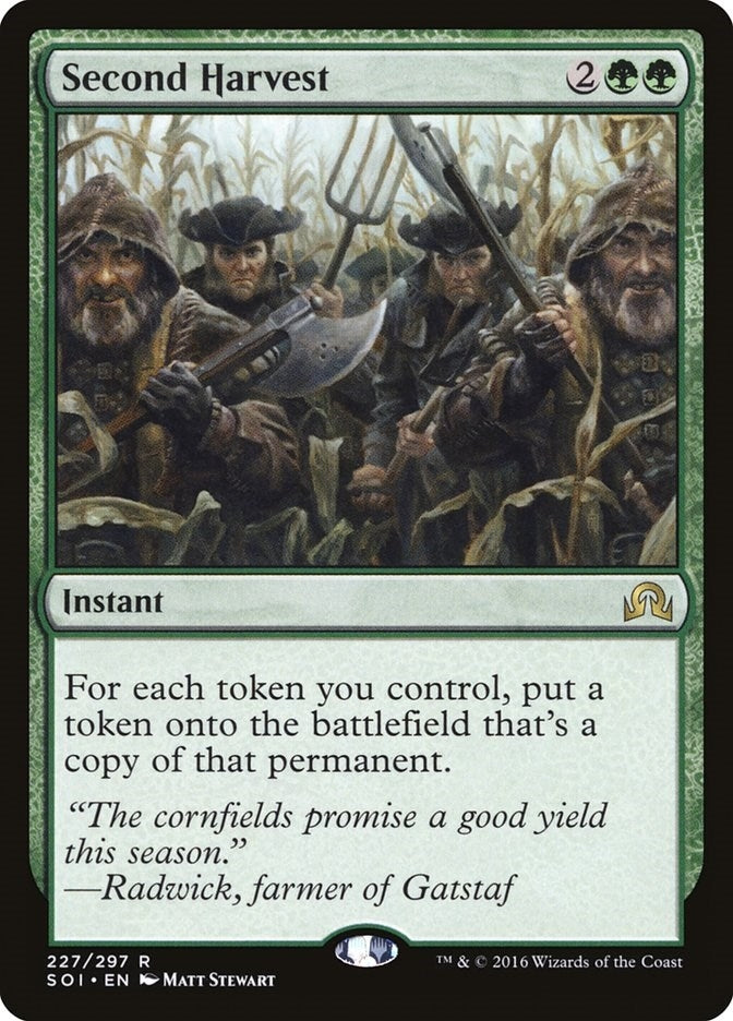 Image for Second Harvest (227) (Shadows over Innistrad) - Magic: The Gathering