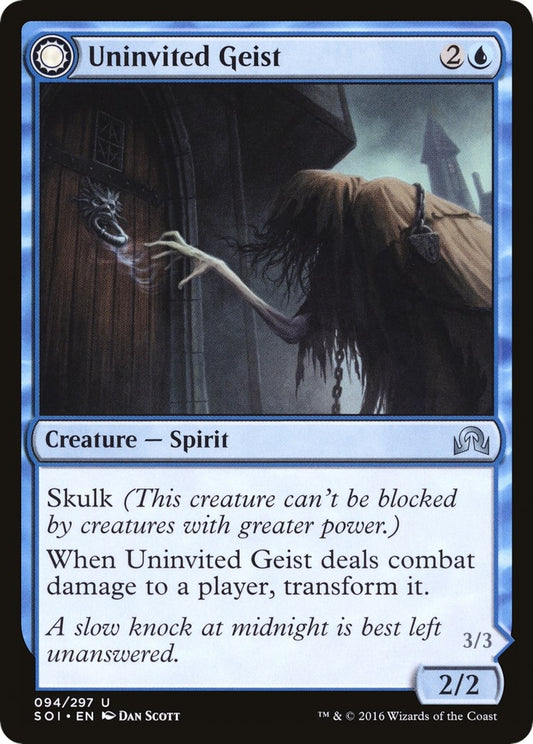Image for Uninvited Geist (94) (Shadows over Innistrad) - Magic: The Gathering