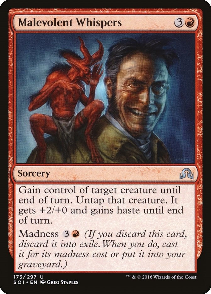 Image for Malevolent Whispers (173) (Shadows over Innistrad) - Magic: The Gathering