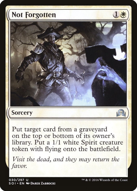 Image for Not Forgotten (30) (Shadows over Innistrad) - Magic: The Gathering