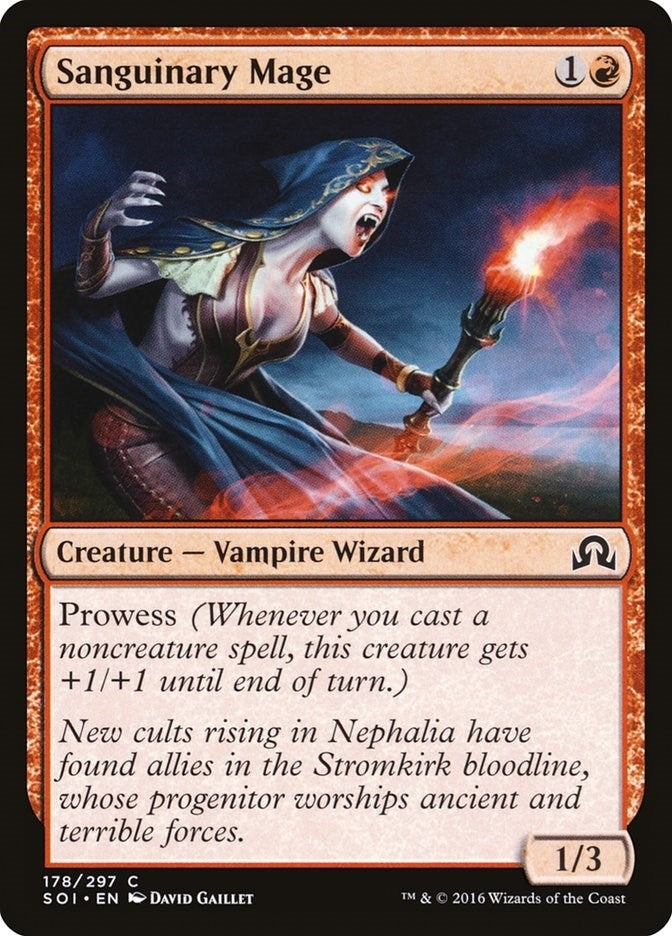 Image for Sanguinary Mage (178) (Shadows over Innistrad) - Magic: The Gathering