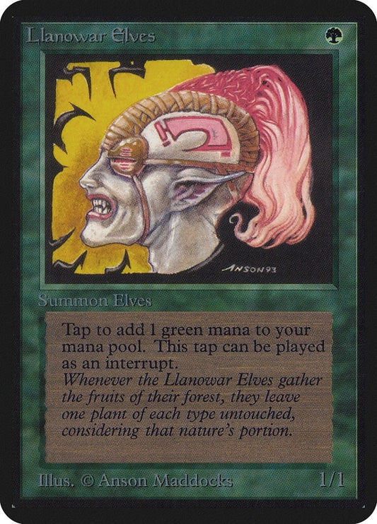 Image for Llanowar Elves (Alpha Edition) - Magic: The Gathering