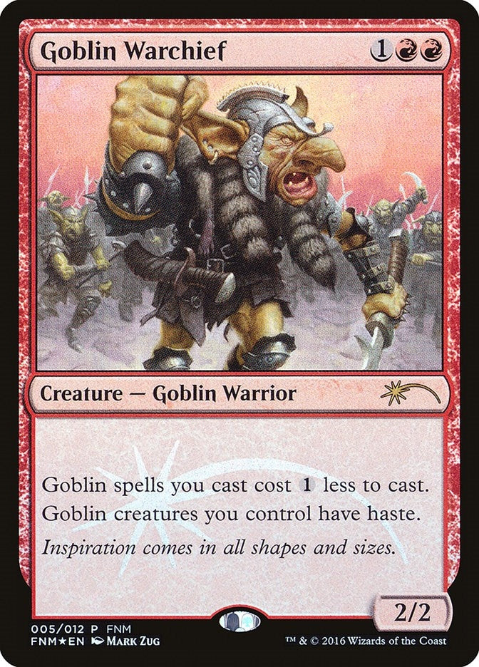 Image for Goblin Warchief (2016) (5) (FNM Promos) - Magic: The Gathering