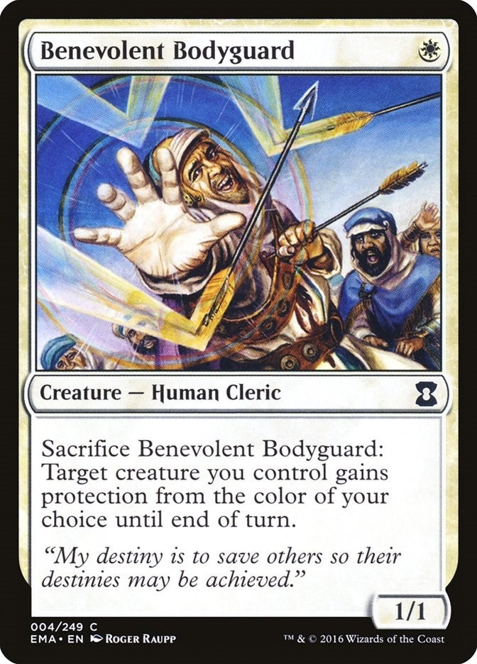 Image for Benevolent Bodyguard (4) (Eternal Masters) - Magic: The Gathering