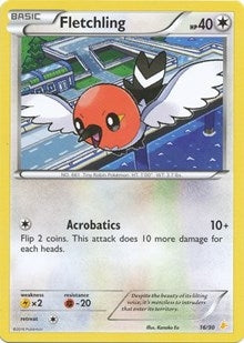 Image for Fletchling (16/30) (XY Trainer Kit: Pikachu Libre & Suicune) - Pokemon