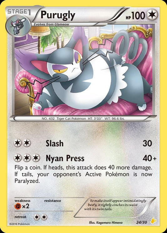 Image for Purugly (24) (24/30) (XY Trainer Kit: Pikachu Libre & Suicune) - Pokemon