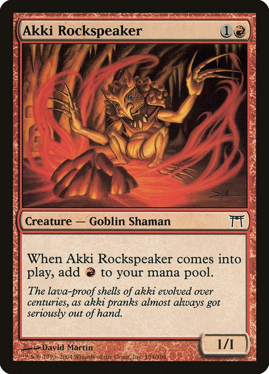 Image for Akki Rockspeaker (154) (Champions of Kamigawa) - Magic: The Gathering