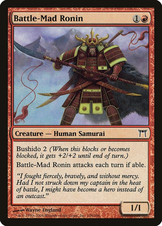 Image for Battle-Mad Ronin (156) (Champions of Kamigawa) - Magic: The Gathering