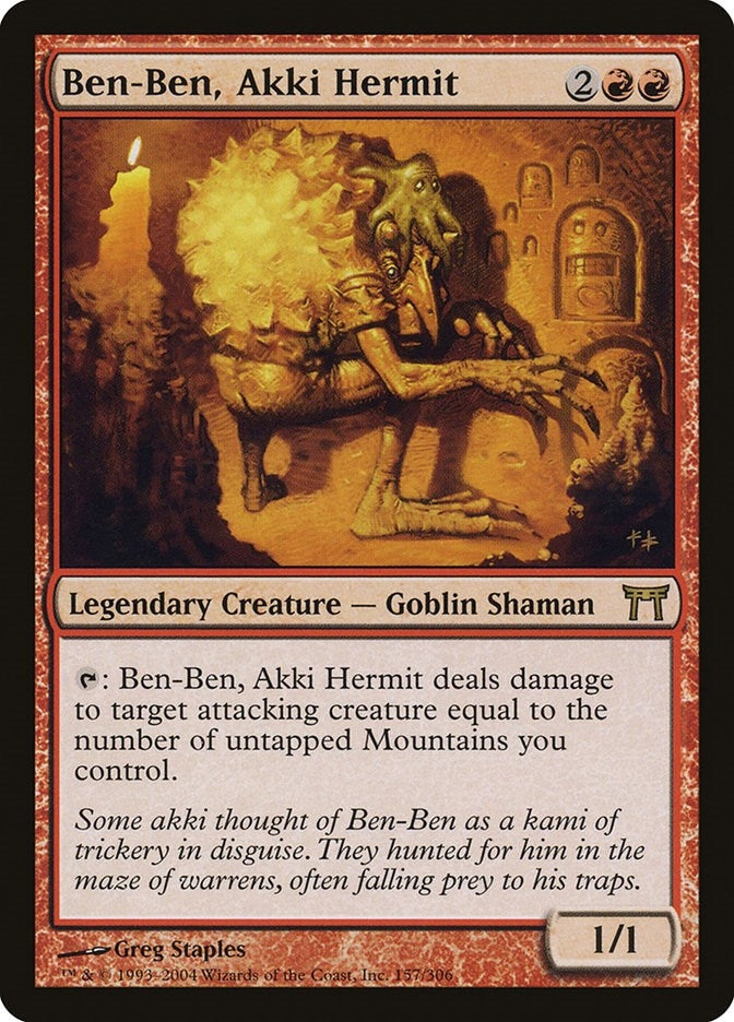 Image for Ben-Ben, Akki Hermit (157) (Champions of Kamigawa) - Magic: The Gathering