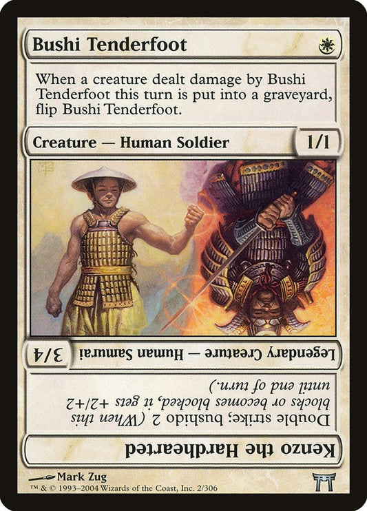 Image for Bushi Tenderfoot // Kenzo the Hardhearted (2) (Champions of Kamigawa) - Magic: The Gathering